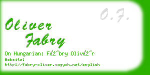 oliver fabry business card